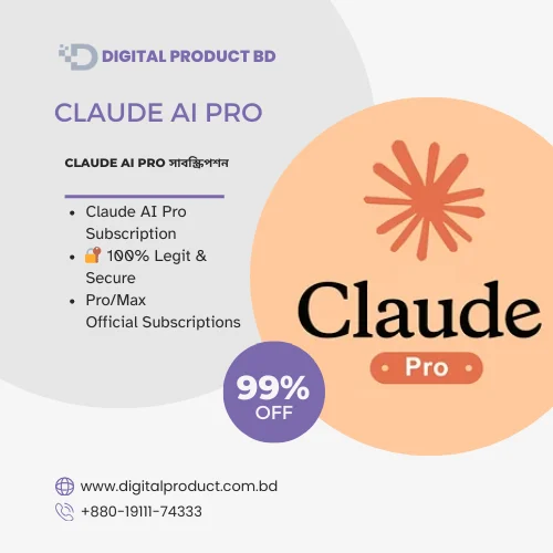 Claude AI Pro subscription — premium AI assistant for writing & coding | Digital Product BD Bangladesh
