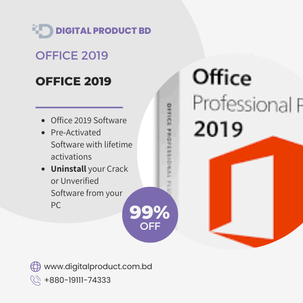 Genuine Microsoft Office 2019 Professional Plus Lifetime License - Buy at Digital Product BD