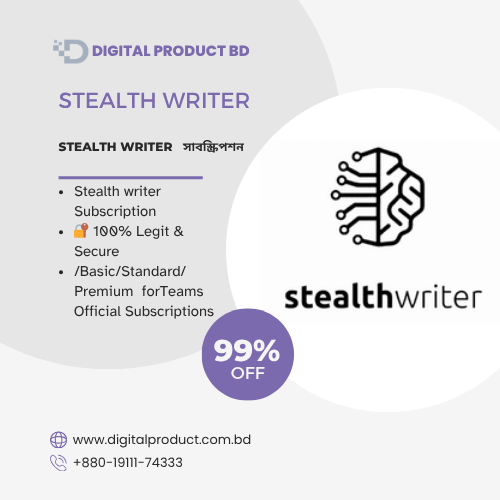 Stealth Writer premium AI humanizer subscription plan available at Digital Product BD