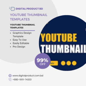 Premium YouTube Thumbnail Templates for high CTR, available at Digital Product BD.