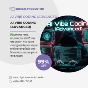 AI Vibe Coding Advanced course cover teaching natural language app development on Digital Product BD.