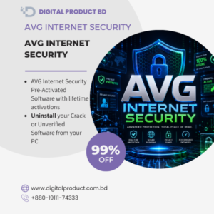 AVG Internet Security pre-activated software available for instant digital download at Digital Product BD.