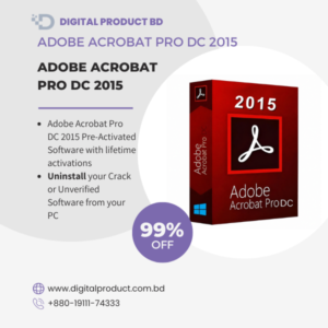 Adobe Acrobat Pro DC 2015 licensed PDF editing software available from Digital Product BD in Bangladesh.
