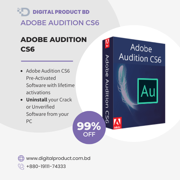 Adobe Audition CS6 Pre-Activated Full Version Software Download - Digital Product BD