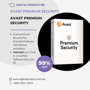 Avast Premium Security pre-activated software available for instant digital download at Digital Product BD.