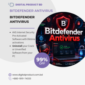 Bitdefender Antivirus pre-activated software available for instant digital download at Digital Product BD.