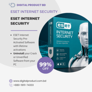 ESET Internet Security pre-activated software box cover for digital download at Digital Product BD