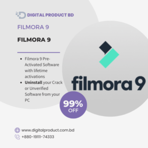 Filmora 9 pre-activated video editing software full version download from Digital Product BD.