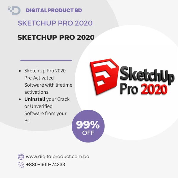 SketchUp Pro 2020 Pre-Activated Lifetime License - Digital Product BD