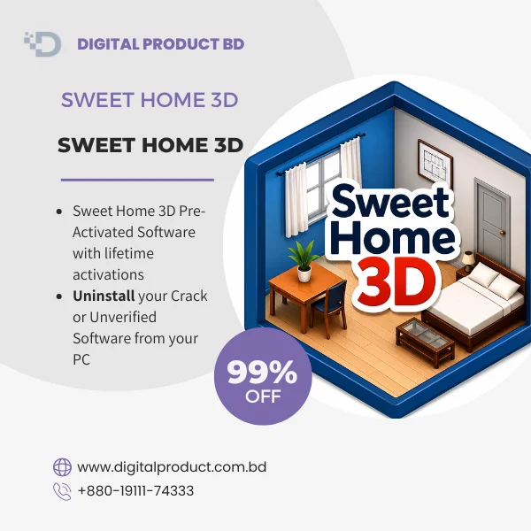 Sweet Home 3D Pre-Activated Lifetime License - Digital Product BD