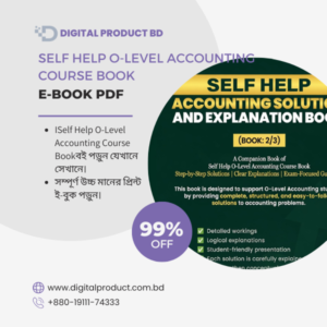 Self Help O-Level Accounting Course Book Cover - Premium Study Guide by Digital Product BD
