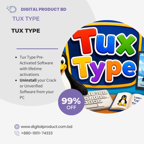 Tux Type pre-activated typing software for kids - instant digital download from Digital Product BD.