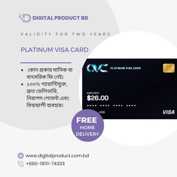 Platinum Visa Card – virtual Visa card for international online payments